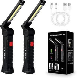 Rechargeable Foldable LED Work Light Portable Magnetic COB Work Light for Car Repair Camping