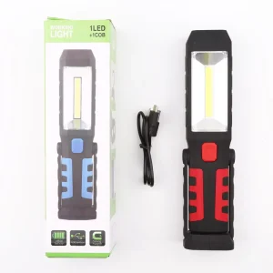 Rechargeable LED Magnetic Work Light Lamp Portable Adjustable Car Repair Flashlight with Hook