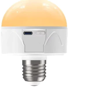 Rechargeable Magnetic RGB LED Bulb 3 Colors Emergency Light with 2600mAh Battery E27 E26 E14 Base for Power Outage