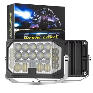 Rectangular LED Work Light 32LED High Power Off-Road Driving Lamp Flood Spot Combo Beam Waterproof for Truck SUV Jeep Pickup