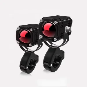 Red Angel Eye Motorcycle Spotlights LED Headlight Strobe Mini Driving Lights Work Light Fog Lamp DRL Bulb for Car Truck SUV ATY