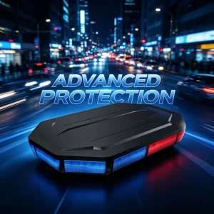 Red Blue LED Strobe Warning Light Bar 12-24V 4 Flash Patterns for Buses Heavy Duty Emergency Signal Light