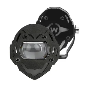 Red Devil Eye LED Motorcycle Spotlights External 1 Lens Auxiliary Light Aluminum Housing Waterproof Foglights for Motorcycle Car