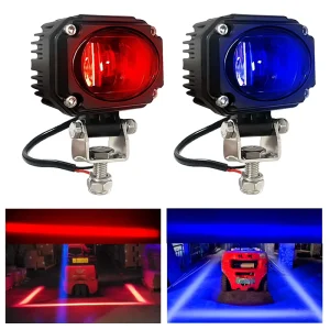 Red LED Strip Light 10W for Warehouse Forklift 10-80V Auto Exterior Safety Warning Light for Truck Forklift