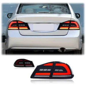 Red Tail Lamp for Honda Civic LED Tail Light Assembly Modified Sequential Turn Signal RGB App Control