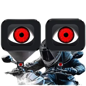 Remote Control Devil Eyes Light Motorcycle Headlight 6 Modes Dynamic LED Pupil Eye Lamps Improved Bike Lighting System