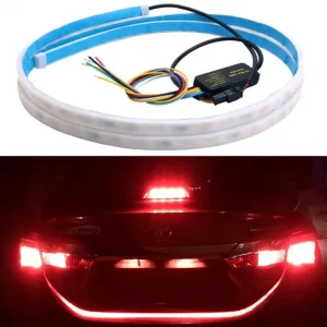 Rgb 流动柔性发光二极管条 DRL 后行李箱 尾门灯 制动 转向信号 倒车警告闪光灯 适用于 12v 汽车