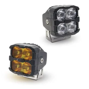 Road Bumper High-grade Aviation Aluminum LED Fog Lights Cool White Backlight Yellow Lens Stainless Steel Bracket