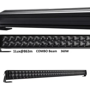 Road High Power 360W Diecast Aluminum Housing IP68 Waterproof Universal Fit 40 Inch Double Row Straight LED Combo Light Bar