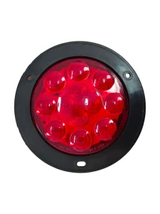 Round 12PCS Red LED Truck Clearance Tail Light Universal Marker Lamp Compatible with Isuzu Hino Fuso Semi Trailer