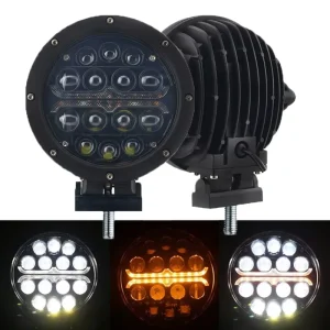Round 7 Inch 60W Spot 12V Offroad Car LED Work Light Auxiliary Light for Vehicle with DRL LED Driving Light