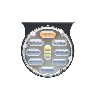 Round LED Fog Light Capsule COB DRL Turn Signal Amber White 12V 24V Truck SUV Off Road 4WD Waterproof