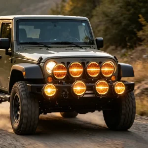 Round Off Road Led Lights 9 Inch 150W for Land Rover Defender VPLDP0034 Toyota TRD PT857 35140