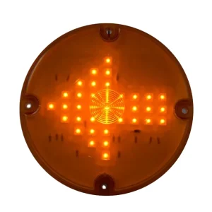 Round School Bus Stop Turn Tail Lamps Amber Waterproof IP67 10-30V 7 Inch LED Lamp Universal 10W PC Lens