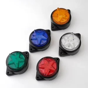 Round Shape Star Side Marker Decoration Light 12V 24V 1W 5LED Signal Light for Truck Trailer Van Car Motorcycle Boat