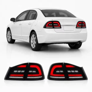 Rust proof ABS Housing LED Tail Light Plug and Play for Honda Civic Stop Brake and Turn Signal Combined