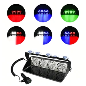 S24 High Power Shovel Strobe Warning Lights Suction Cup Mount Super Bright Flashing Auxiliary Driving Lamp