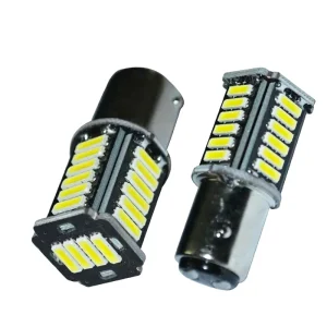 S25 P21W 1156 Ba15s 28 SMD 7020 LED 1157 BAY15D 280MA Car Turn Signal Reverse Light Lamp White 6000K DC 12V to 18V