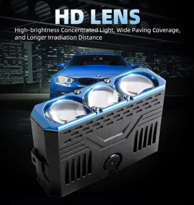 S301 90W 24V 3 Lens LED Driving Light 5500K 10000LM IP67 Waterproof High Low Beam for Car Motorcycle SUV ATV Off Road