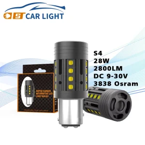 S4 Fan Cooling Car LED Signal Bulb 7440 3156 1156 Non Hyperflash 1157 7443 3157 Canbus Turn Indicator Reverse Light Led Light