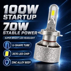 SFIDA 100W Zinc Alloy H7 H4 H11 LED Headlights Bulbs High Power LED Car Bulbs for Car Headlight Lam