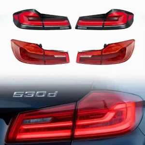 SJC Auto Full LED Dynamic Tail Lamp for BMW M5 5 Series F90 G30 G38 Assembly Rear Light Plug and Play Back Lamps