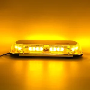 SM867AS 32 Led Mini Light Bar ECE R65 R10 120 Flashes IP66 Magnetic Base Roof Top White Amber 12 24V 3 Years Warranty