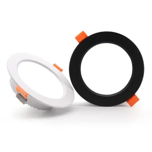 SMD Recessed Downlight Trim Ring Aluminum Spotlight Frame White Black LED IP44 Rated Ceiling Lamp for Home Office