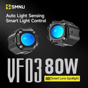 SMNU Front Motorcycle Auxiliary LED Headlights Fog Lights IP67 Waterproof Long Range Dual Color High Low Beam Spotlights 12-85V