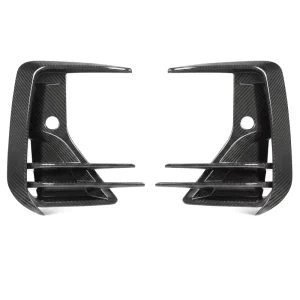 SQ Style 2PCS Prepreg Dry Carbon Fiber Sticky Front Side Trim Perfect Fit For BMW IX3 G08 X3 G01 X4 G02 LCI