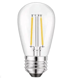 ST45/S14 LED Replacement Bulb Vintage Filament Glass Lamp E26 for Outdoor String Lights