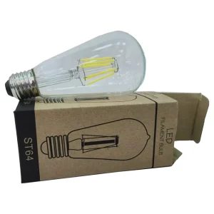 ST64 E27 E26 Antique Dimmable Edison Bulb Vintage LED Light Bulb with Glass Body AC Power Supply