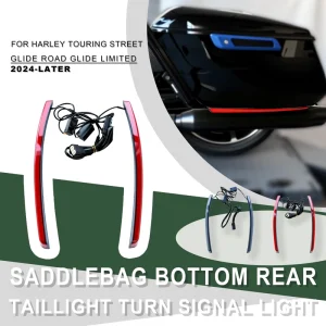 Saddlebag Bottom Extend Rear Taillight Turn Signal Light Amber Signal for Touring Street Glide Road Glide Limited +