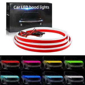 Scan Start up Led Hood Light Strip Exterior Car Led Strip Light DRL Dynamic Daytime Running Lights for Car Truck SUV 12V