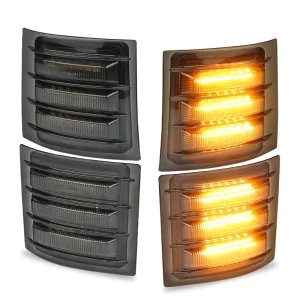Sequential Amber LED Corner Side Marker Turn Signal Lights for Chevy C/K 1500 2500 3500 Silverado Suburban Tahoe