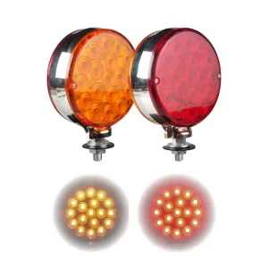LED Tail Light Dynamic Turn Signal Lamp Stainless Steel Bracket High Bright Stop Brake Light for Truck Trailer Lorry
