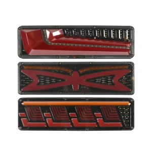 Sequential LED Tail Light Multiple Styles 46cm DRL Stop Brake Turn Reverse 24V Truck Trailer