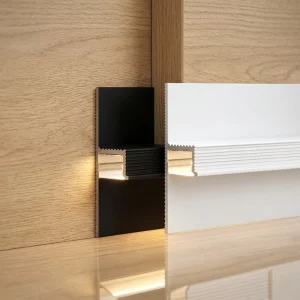 Shadowline Skirting Surface Mount and Recessed LED Aluminum Skirting Board Light Channel Metal Baseboard Edge Trim