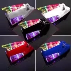 Shark-fin Wind-Powered Flashing LED Light Car Antenna Roof-Mounted Colorful Tail-Wing Modification Universal Flashing Design