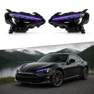 Shatterproof ABS Headlight Assembly for Toyota GT86 Subaru BRZ Scion FR S 6000K 12V Super White Plug and Play Auto