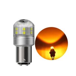 Short Size 25W 1157 LED Brake Light White and Yellow 12V Canbus 1500LM 1:1 Size 7443 3157 LED Reverse Light and LED Turn Signals