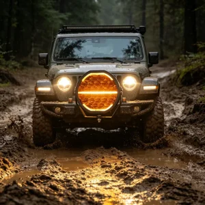Showlights 9 Inch Off Road Lights Amber Car Auto Off Road Lights Round Led Driving Light