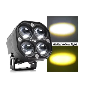 Side Auxiliary Lights IP68 2.6 Inch 12V 24V Led Auto Lighting System Mini Driving Light Dual Color for Motorcycle