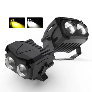 Side Auxiliary Lights IP68 2.6 Inch 30W 12V 24V Led Auto Lighting System Mini Driving Light Dual Color for Motorcycle