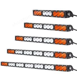 Single Row 120W LED Off-Road Light Bar 19 Inch Spot Beam Two-Color Front Screen IP67 Waterproof Aluminum 12000 Lumens