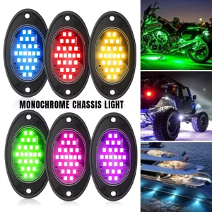 Single-color LED Chassis Light for Automobiles 12V Grille Ambient Light for Off-road Vehicles 24-lamp Single-lamp Wiring