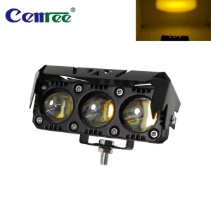 Six Eye Lens LED Motorcycle Spotlights Headlight Driving Lights and Work Fog Lamp Bulb for Cars Trucks SUVs ATY Vehicles