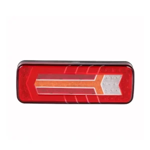 Sleek Arrow-Profile LED Rear Combination Light with Long Amber Sequential Turn Signal for Heavy Commercial Vans