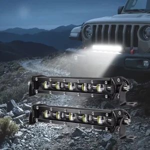 Slim Single Row LED Light Bar 7/13/20/26/32/38/44/50 Inch Offroad Work Light for 4×4 Truck ATV UTV IP67 Waterproof