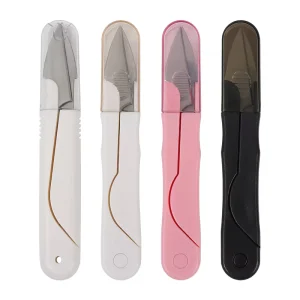 Small V Shaped Scissors for Household Use Covered Yarn Cutters for Tailoring Cross Stitch Thread Fishing Line Cutting
